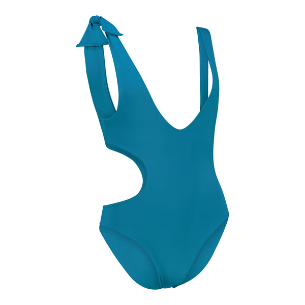 Aqua Plain Blue Bina Swimsuit