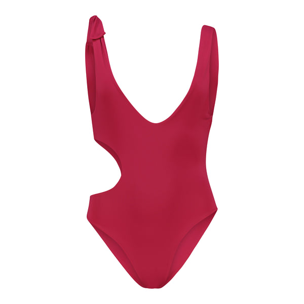 Aqua Plain Pink Bina Swimsuit