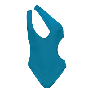 Aqua Plain Blue Bina Swimsuit