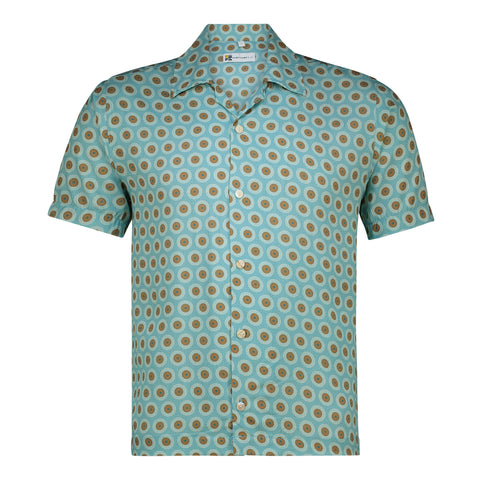 Men's Havana Short Sleeve Shirt with Shweshwe print